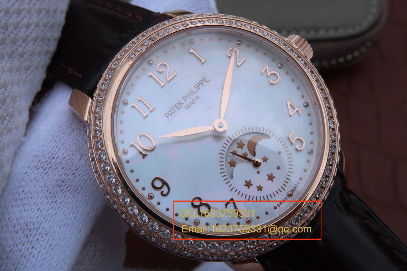 【KG一比一超A高仿手表】百达翡丽复杂功能计时系列4968R-001 玫瑰金女士腕表 / BD211A
