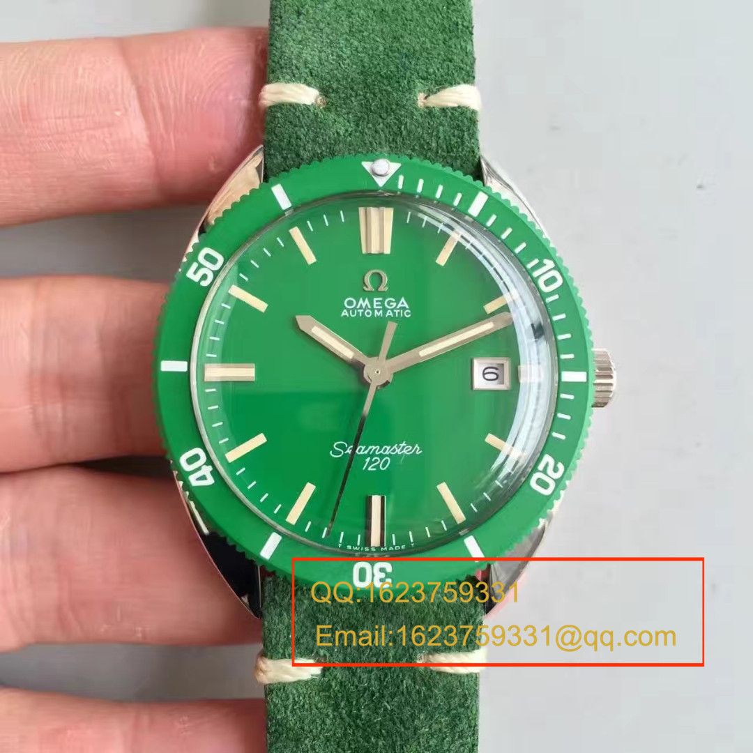 【台湾厂顶级复刻手表】欧米茄OMEGA海马复古系列120绿盘腕表 / M275