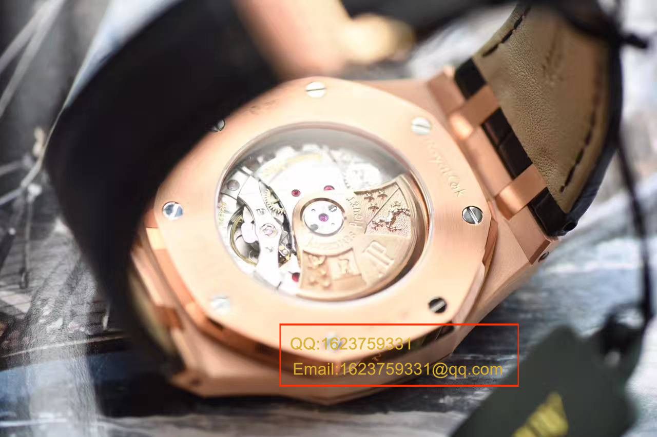【JF厂1:1复刻手表】爱彼皇家橡树系列15400OR.OO.D002CR.01腕表《真皮表带款》 / AP015