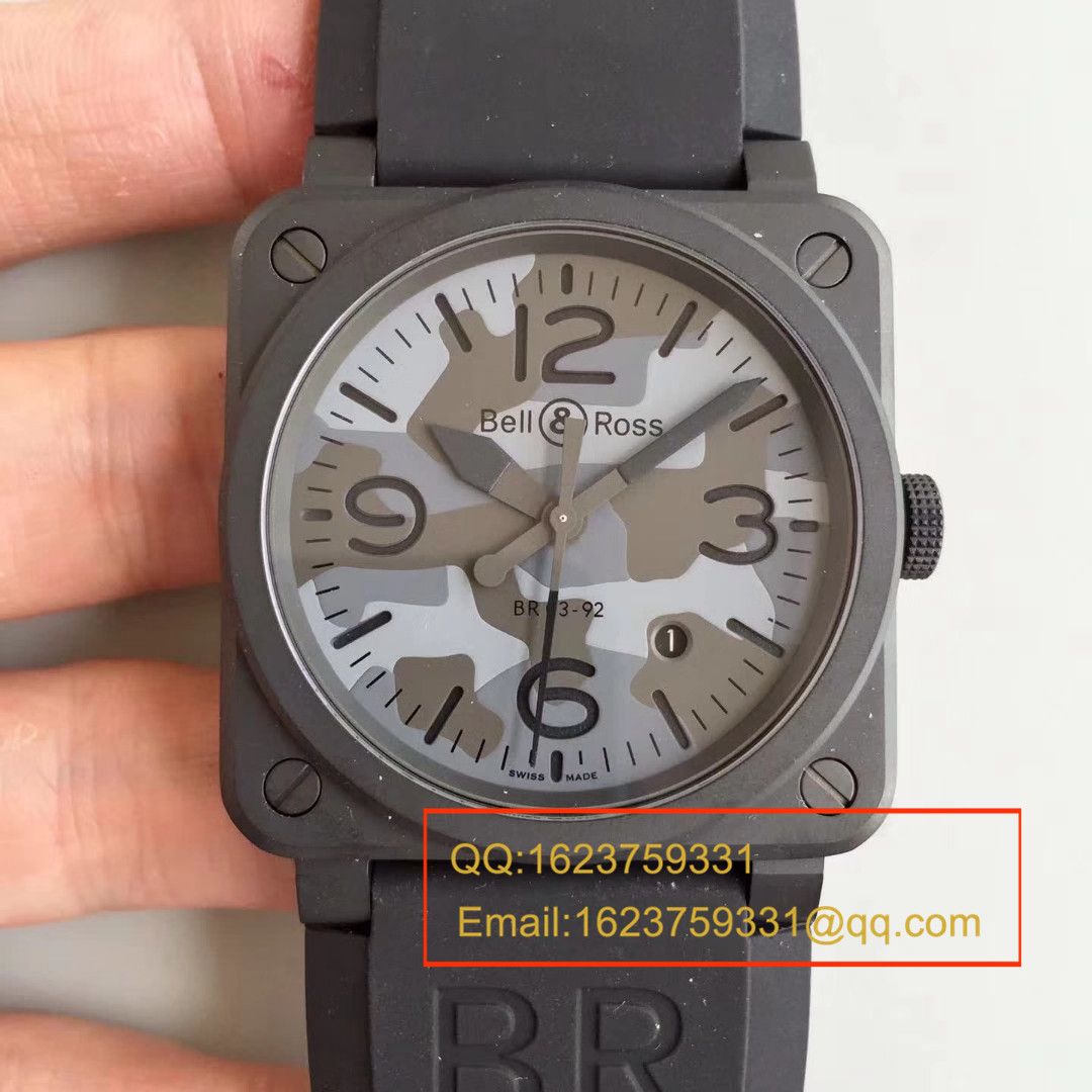 【BR1:1顶级精仿手表】柏莱士AVIATION系列 BR 03-92 BLACK CAMO腕表 / BLS011