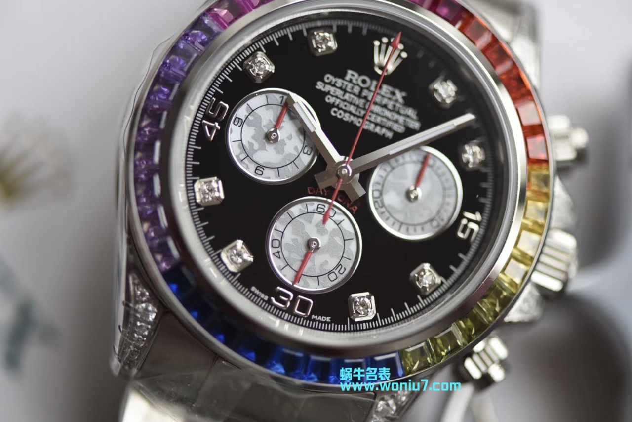 【台湾厂一比一超A高仿手表】劳力士宇宙计型彩虹迪通拿系列116599 RBOW机械腕表 / R033