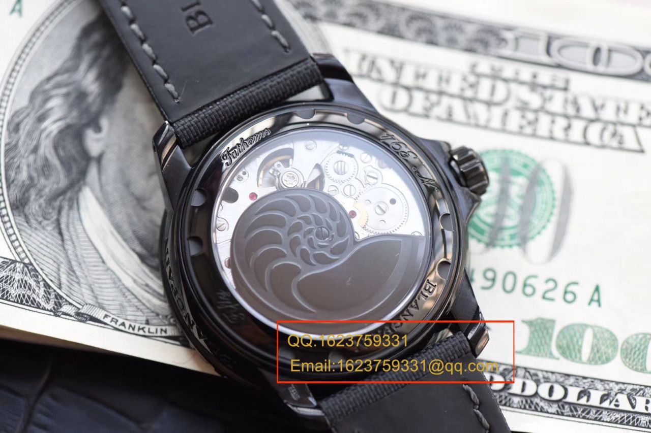 【哪里买中国广州复刻手表】视频评测ZF厂宝珀五十噚系列“黑武士”噚终极版5015-11C30-52A腕表 / BP060