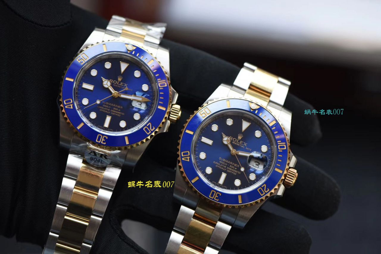 【AR厂Rolex复刻表】劳力士潜航者型系列116613LB-97203 蓝盘腕表(904钢间金蓝水鬼) / R369