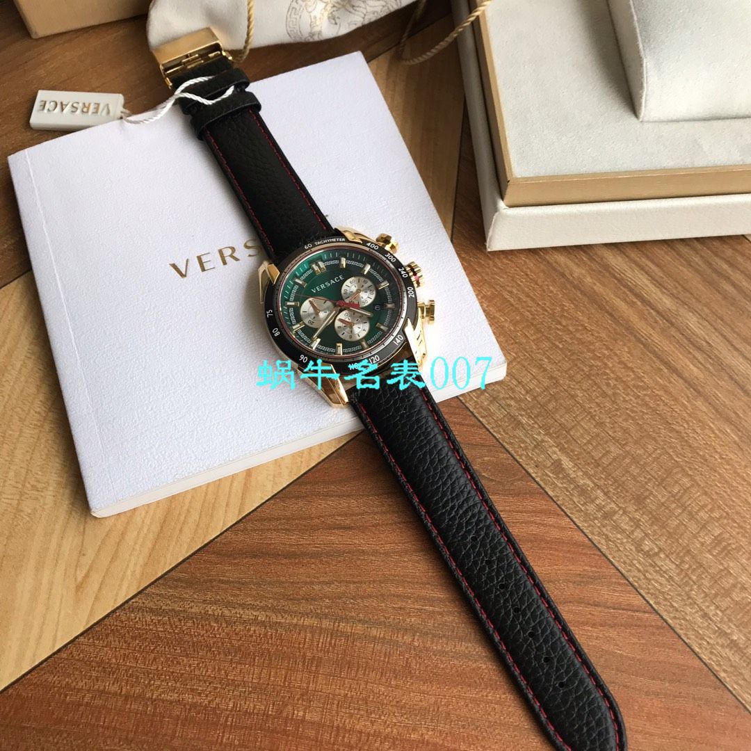 【渠道原单】范思哲Versace男子手表vdb080015六针计时带日历 / VER12