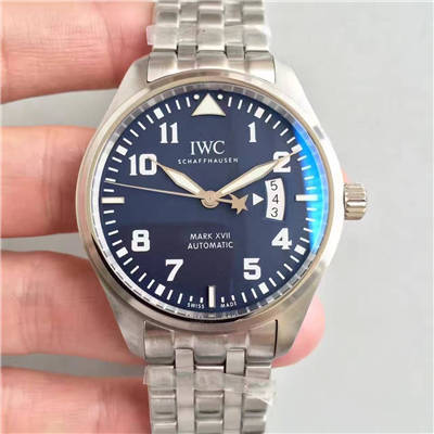 【MK厂一比一超A高仿手表】万国飞行员系列马克十七IW326506腕表(蓝面小王子钢带版)