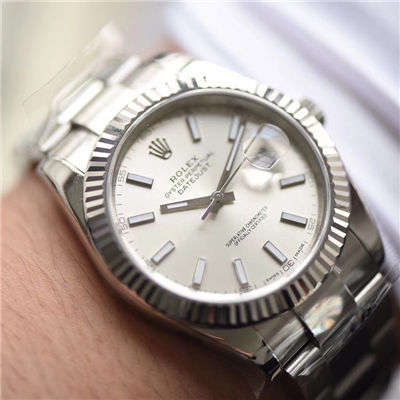 【AR一比一超A高仿手表】劳力士日志型DATEJUST系列116334银盘腕表