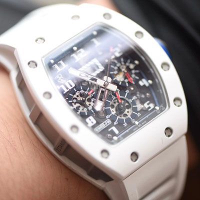 【视频评测KV厂RICHARD MILLE复刻手表】理查德米勒男士系列RM 011白色陶瓷限量款腕表