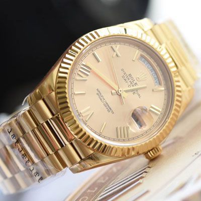 【EW厂Rolex复刻表】劳力士星期日历型系列218238-83218 香槟色表盘腕表
