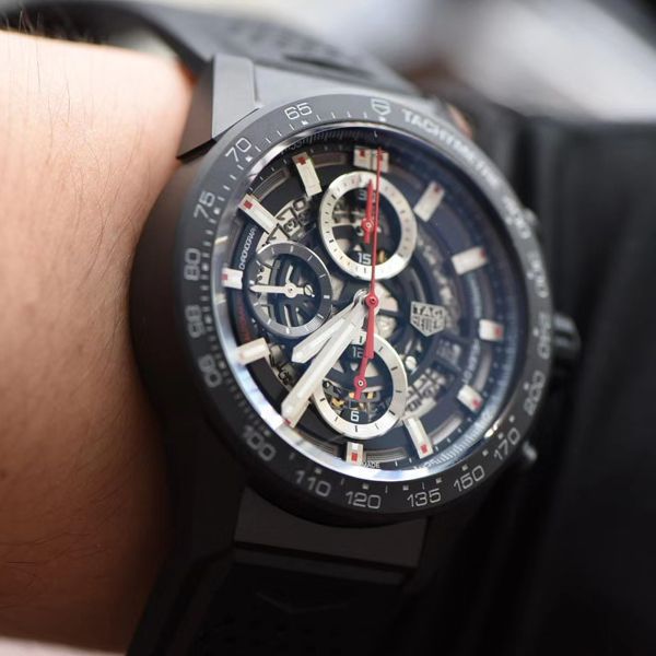 XF厂泰格豪雅复刻手表卡莱拉陶瓷红骑士CAR2090.FT6088腕表