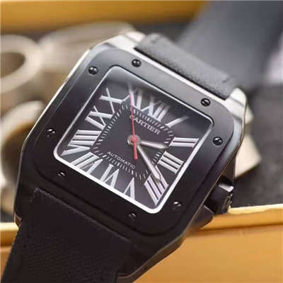 【HBBV6厂顶级复刻1:1精仿手表】卡地亚山度士系列黑骑士WSSA0006腕表