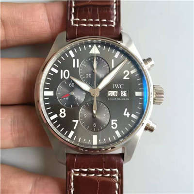 【ZF厂一比一复刻手表】万国CHRONOGRAPH飞行员系列IW377719腕表 皮带款