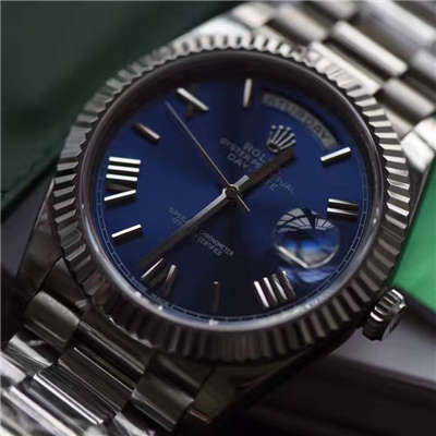 【独家视频评测EW厂1:1超A高仿手表】劳力士星期日历型系列228239蓝盘腕表