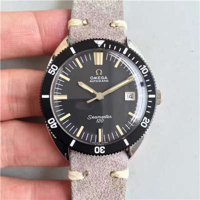  【台湾厂一比一精仿手表】欧米茄OMEGA海马复古系列120黑盘腕表