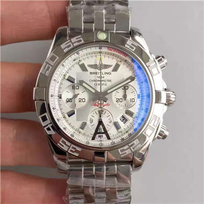 【JF厂1:1超A复刻手表】百年灵机械计时系列AB011012/G684(Barenia精钢表带)腕表