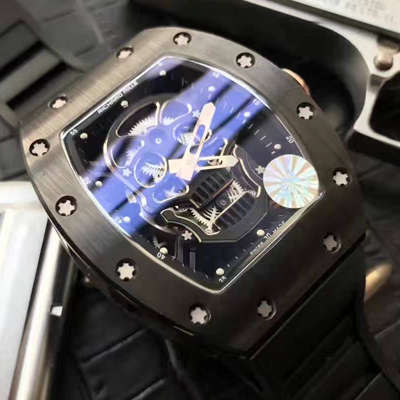 【视频解析】1:1超A精仿KV出品顶级版理查德米勒骷髅头RM 52系列手表