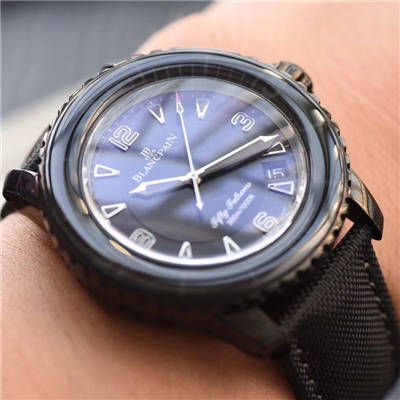 【哪里买中国广州复刻手表】视频评测ZF厂宝珀五十噚系列“黑武士”噚终极版5015-11C30-52A腕表