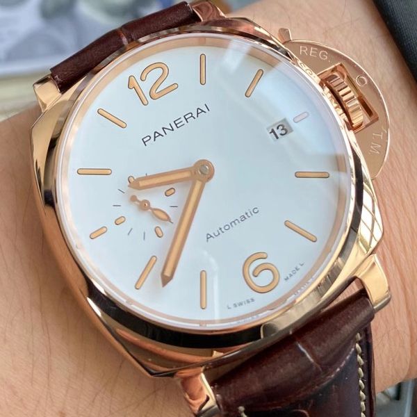 VS厂沛纳海PAM1042一比一顶级高仿手表LUMINOR DUE小红金PAM01042腕表