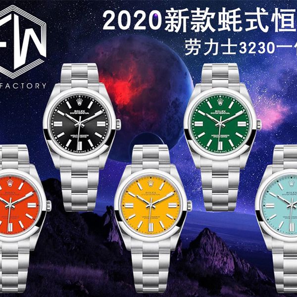 EW厂2020新款劳力士蚝式恒动型41系列1比1复刻手表m124300-0005，m124300-0003，m124300-0002